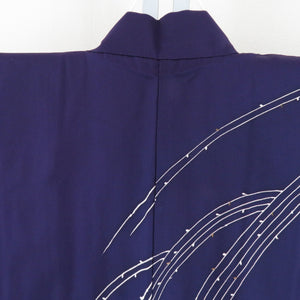 Haori Silk Blue Purple Branched Kimono Kimono Jacket Jacket Pustle -Tailed Light 78cm