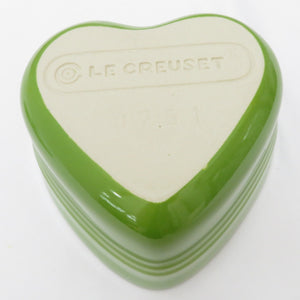 LE CREUSET Le Cruzet Tableware Ramkan Damour Small bowl Lid Heart -shaped orange light green 2 pieces Oven Oven possible range available unused item