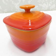 Load image into Gallery viewer, LE CREUSET Le Cruzet Tableware Ramkan Damour Heart -shaped Orange Light Green 2 Piece Set Oven Oven Areas Unused