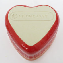 Load image into Gallery viewer, LE CREUSET Le Cruzet Tableware Ramkan Damour Heart -shaped Orange Light Green 2 Piece Set Oven Oven Areas Unused