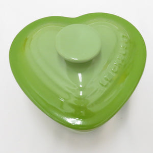 LE CREUSET Le Cruzet Tableware Ramkan Damour Small bowl Lid Heart -shaped orange light green 2 pieces Oven Oven possible range available unused item