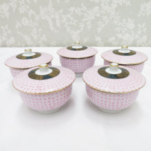 Load image into Gallery viewer, Kutani ware dishes Tamamizu Lid with Tamazu Lid 5 Customer Group Pink Goldai