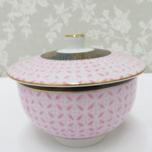 Kutani ware dishes Tamamizu Lid with Tamazu Lid 5 Customer Group Pink Goldai