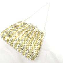 Load image into Gallery viewer, Japanese Bag Metal Beads Bag Gold Gin Striped Handbag Kimono Bag Party Bag Kimono Western Western Switching Small