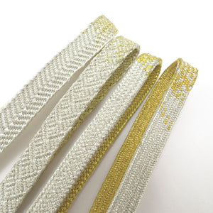 Obi tightening 7 points set White Maru Marugumi Tairagumi Formal Kimono Kimono Obi White x Gold x Gold