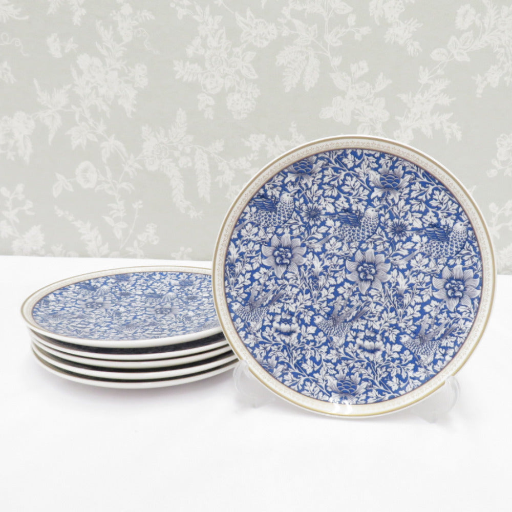 NIKKO Nikko Tableware V & A Victoria & Albert Museum William Morris Medium Plate 15.5cm 6 -piece set Bird & Anemone Bird & Anemone Bird