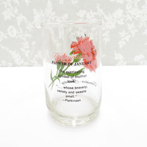 グラス 食器 BROCKWAY Flower of the month glass 12客セット コップ タンブラー 箱有 花柄 U.S.A.製 ヴィンテージ ビンテージ レトロ