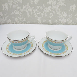 NORITAKE ノリタケ 食器 ハミングブルー カップ＆ソーサー 2客セット 箱有