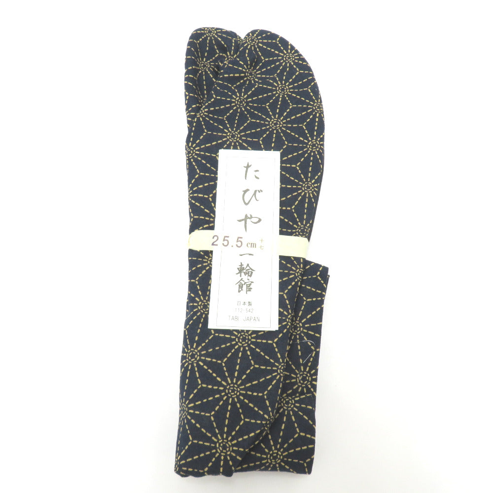 Pattern tabi for men 25.5cm black blue hemp hemp 袋 底 底 底 底 底 底 袋 袋 袋 袋 袋 袋 袋 袋 袋 袋 袋 袋 袋 袋 袋 袋 袋