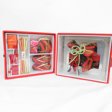 Load image into Gallery viewer, Children&#39;s kimono girl Hakosako set 9 -piece set Red Color butterfly For girls 3 -year -old Shichigosan Hakaseko -making Obi Kids