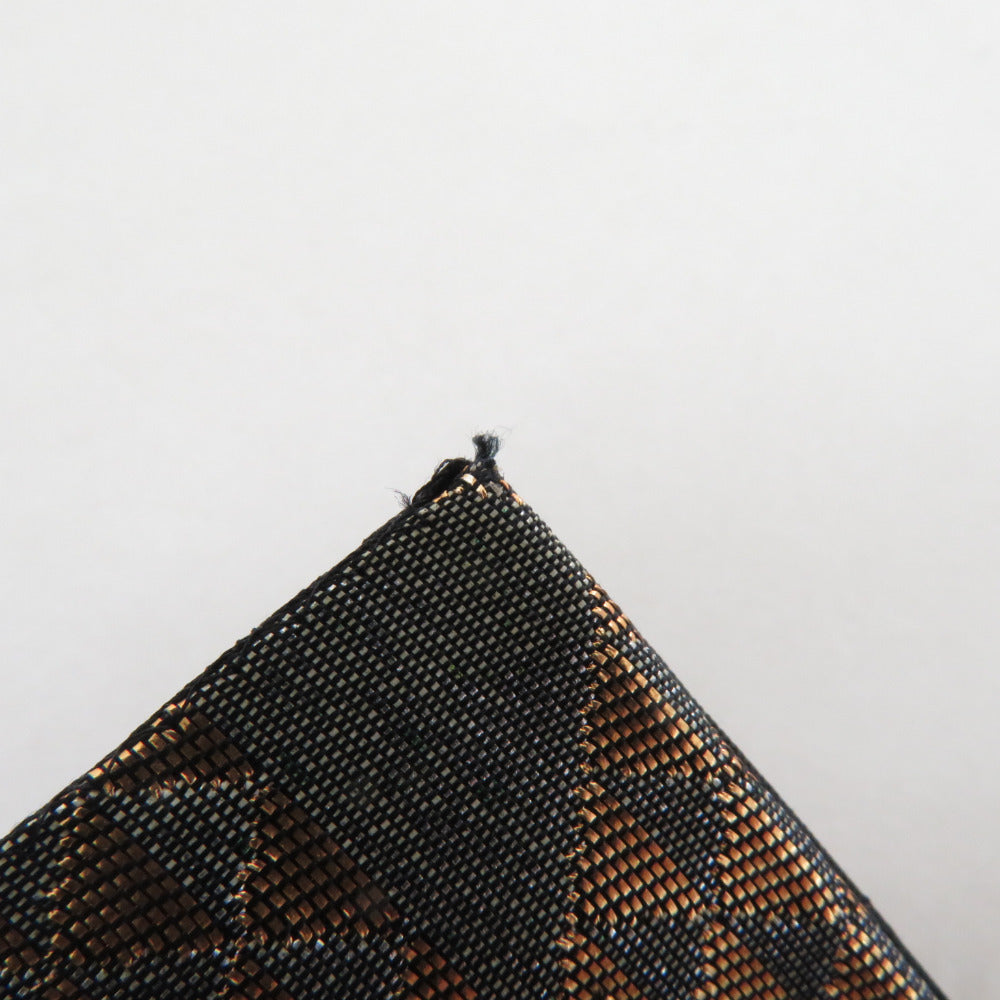 袋帯 正倉院献上文 金糸 金x緑x黒 六通柄 正絹 仕立て上がり 着物帯 長