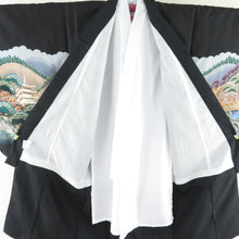 Load image into Gallery viewer, Children&#39;s kimono Boys 4 -body hakama set 9 -piece set 9 -point set with accessories 5 years old for age about 105 cm under string 60cm Black striped hakama Shichigosan Event Kids Boys Unused