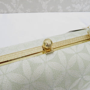 Sandals / Bag Set for Shiraume Made M size Formal Mint Green Seven Treasure Champagne Gold 24.0cm Made in Japan