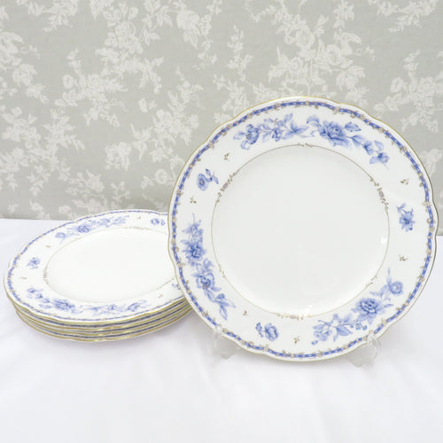 NIKKO ニッコー 食器 LIBERTY リバティ SILVER DALE シルバーデール 大皿 ディナープレート 27.5cm 5枚セット 花柄 金彩