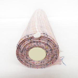 Family Red Red Striped Watari Studio Light Pink Lattice Silk 100 % Shaku Shakuga Prefecture Sea Flower Insert Length 12m