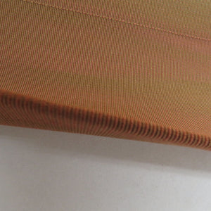 Nagoya Obi Silk Silk Purpose Brown X -vermilion, Taiko drum pattern pine leaf tailoring Casual tailoring Kimono belt length 366cm