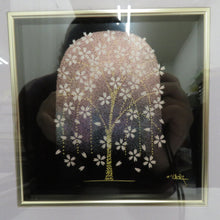 Load image into Gallery viewer, Antique / folk crafts Kazushima Painel Panel Kaji Takeshi Sakura Donation Lacquer Work Lacquer Picture Picture Picture Frame Box Launch Box With Interior