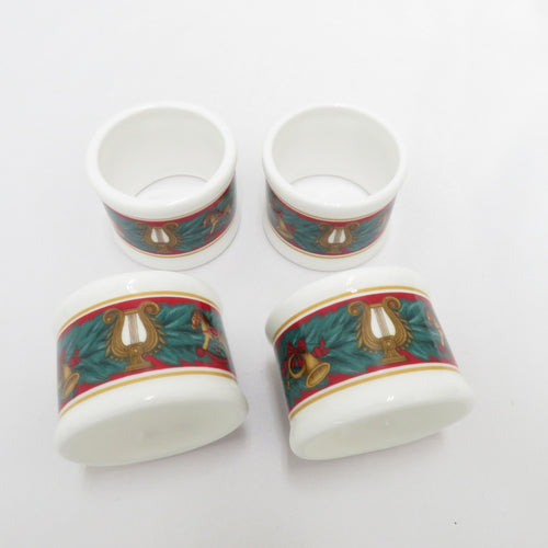 NIKKO Nikko Kitchen Supplies Napkin Ring Christmas Pattern Tabletop Potter 4 Pottery Set