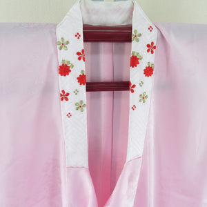 Children's kimono brackets Single girl girls Pink color Washable polyester bouquet sleeve sleeve Musou girls Shichigosan celebration of children