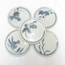 Load image into Gallery viewer, Kutani -yaki Tableware Kutani Kanhei Kiln King King Plate Sarning Simple Plate 5 pieces