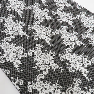 Lace -toning for kingle kimonos black x white carrier polyester formal tailoring kimono monotone FREEK length 460cm