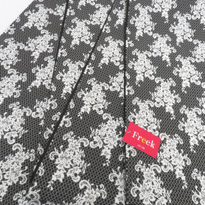 Lace -toning for kingle kimonos black x white carrier polyester formal tailoring kimono monotone FREEK length 460cm