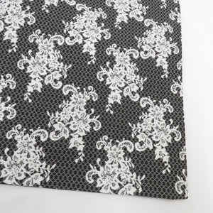 Lace -toning for kingle kimonos black x white carrier polyester formal tailoring kimono monotone FREEK length 460cm