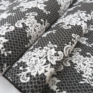 Lace -toning for kingle kimonos black x white carrier polyester formal tailoring kimono monotone FREEK length 460cm