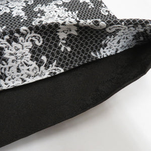 Lace -toning for kingle kimonos black x white carrier polyester formal tailoring kimono monotone FREEK length 460cm