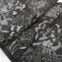 Load image into Gallery viewer, Bag Sleeping Flower Pattern Black Land Green / Silver Six Pattern Polyester Formal Tailored Kimono Monotone FREEK Length 460cm