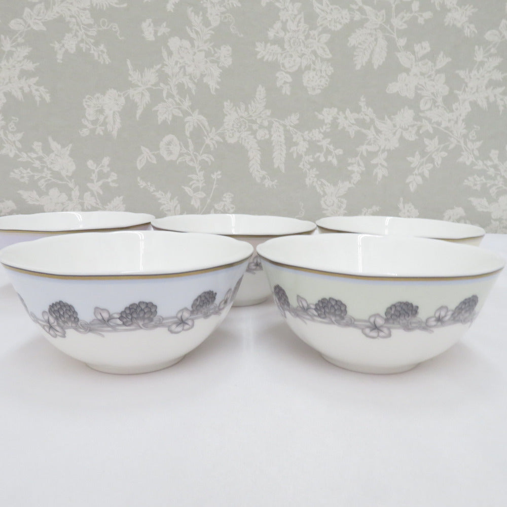 NIKKO Nikko Tableware NIKKO HEALDEN Healing Garden Cunch Changed Flower Flower Pattern 5 Set