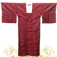 Load image into Gallery viewer, Kimono Court Kimono Court Rain Court Black Red Red Geometric Technical Correspondence Cold Villery Snow Rain Snow Measures Dirty Dirty Light 124cm