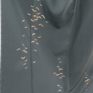 Visit arrival embroidery foil knot Poppy Wide -lined wide collar pure silk one crest tailoring up 160cm beautiful goods