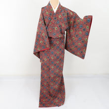 Load image into Gallery viewer, Komonara Sa Pai Cute Pure Silk Red Wide Collar Lined Casual Tailoring Kimono Star Star 165cm