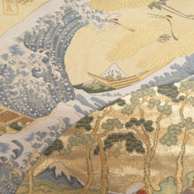 画像をギャラリービューアに読み込む, 袋帯 富嶽三十六景 本金二重箔全通絶景 ゴールドｘ多色 正絹 仕立て上がり 長さ440cm