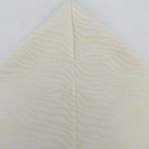 Clearing accessories Half -collar woven shop thread yarn half -collar zebra white light yellow Japanese Kyoto Tango kimono accessories