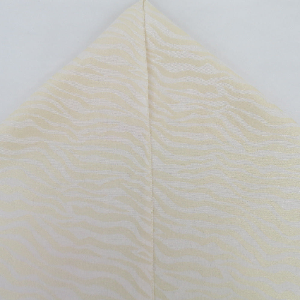 Clearing accessories Half -collar woven shop thread yarn half -collar zebra white light yellow Japanese Kyoto Tango kimono accessories