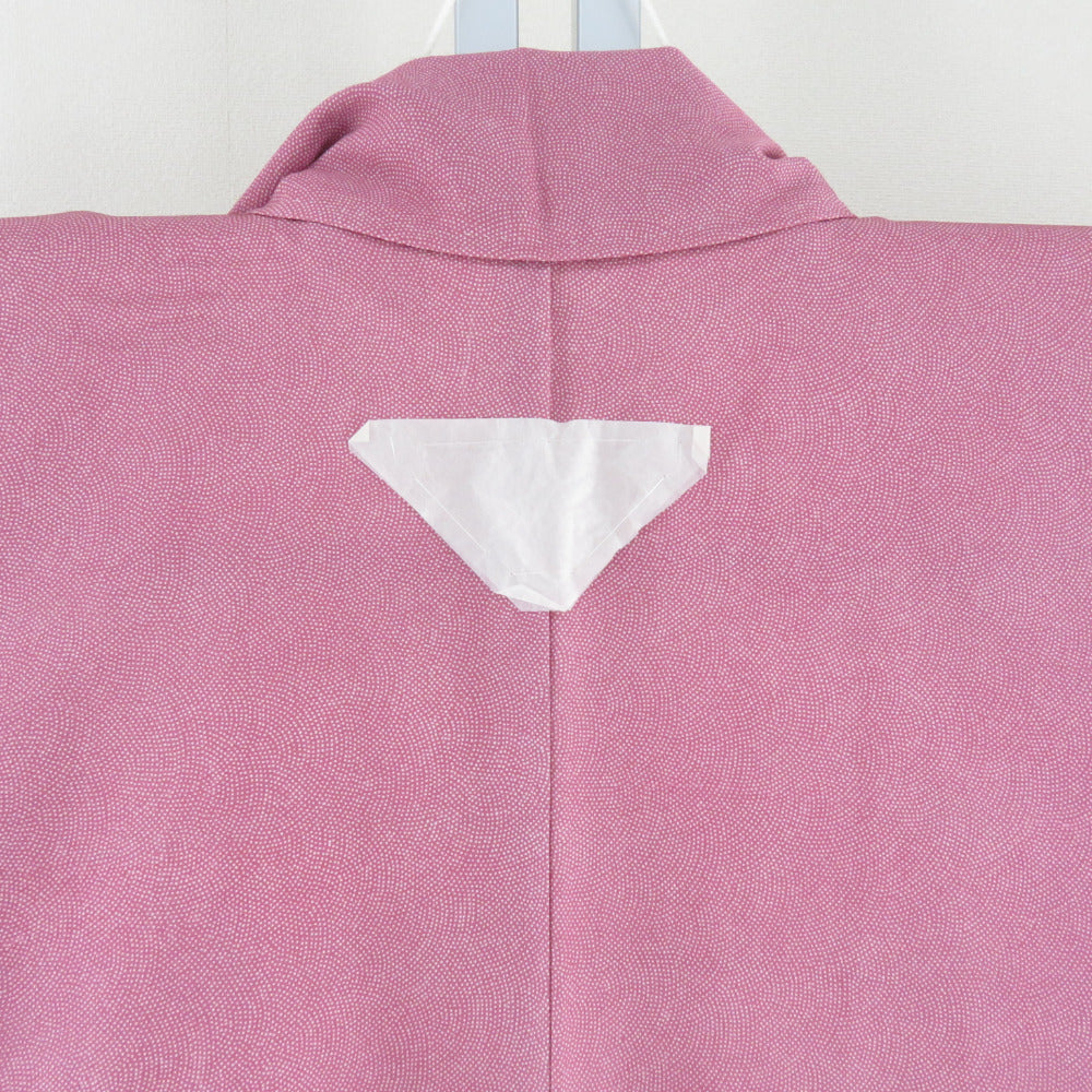 江戸小紋 加賀小紋 ピンク色 鮫小紋 坂口幸市 作家物 落款入り 正絹 袷