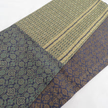 Load image into Gallery viewer, Nishijin Orihabukuro Maizuru Rikyu Pure Silk Gold Pure Gold Deep Green Six -Pass Pattern Formally Tailoring Kimono Before 440cm Beautiful goods