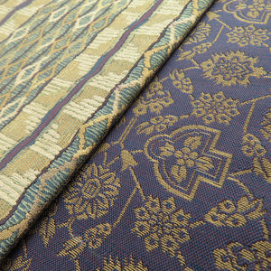 Nishijin Orihabukuro Maizuru Rikyu Pure Silk Gold Pure Gold Deep Green Six -Pass Pattern Formally Tailoring Kimono Before 440cm Beautiful goods