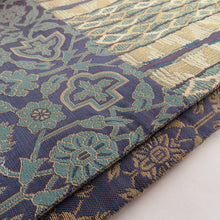 Load image into Gallery viewer, Nishijin Orihabukuro Maizuru Rikyu Pure Silk Gold Pure Gold Deep Green Six -Pass Pattern Formally Tailoring Kimono Before 440cm Beautiful goods