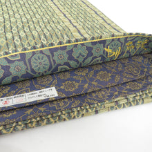 Load image into Gallery viewer, Nishijin Orihabukuro Maizuru Rikyu Pure Silk Gold Pure Gold Deep Green Six -Pass Pattern Formally Tailoring Kimono Before 440cm Beautiful goods