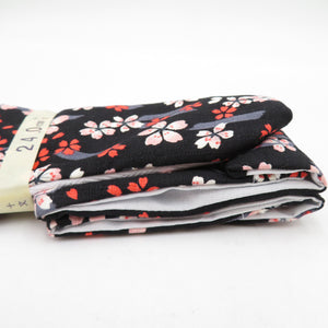 Pattern tabi 24.0cm Black cherry blossoms and arrow -root pattern cherry cherry cherry blossoms Interested in Japan Made in Japan 100 % cotton 4 pieces Women's women's tabi casual