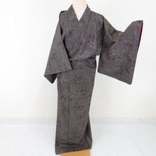 Load image into Gallery viewer, Tsumugi Kimono Oshima Tsumugi South Astronomy Single Lined Collar Brown Pure Silk Casual Casual Kimono Tailor