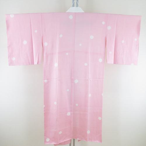 Barrown squeezed Kikuchi crest pink pink pure silk brown collar lined long undergarment Casual height 126cm