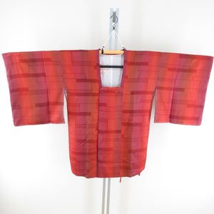 Road blurred geometric pattern red -purple pure silk kimono coat kimono kimono dentic casual casual height 83cm beautiful goods