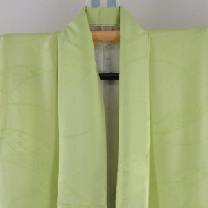 Plain color, yellow-green, no crest, wide collar, pure silk, ready-made, length 157cm