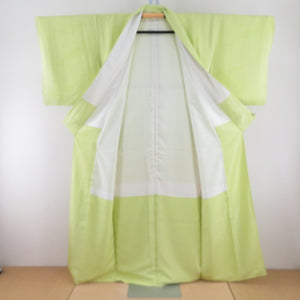 Plain color, yellow-green, no crest, wide collar, pure silk, ready-made, length 157cm
