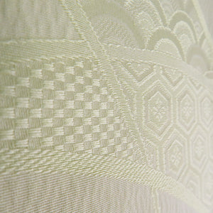 Plain color, yellow-green, no crest, wide collar, pure silk, ready-made, length 157cm