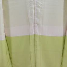 Load image into Gallery viewer, Plain color, yellow-green, no crest, wide collar, pure silk, ready-made, length 157cm